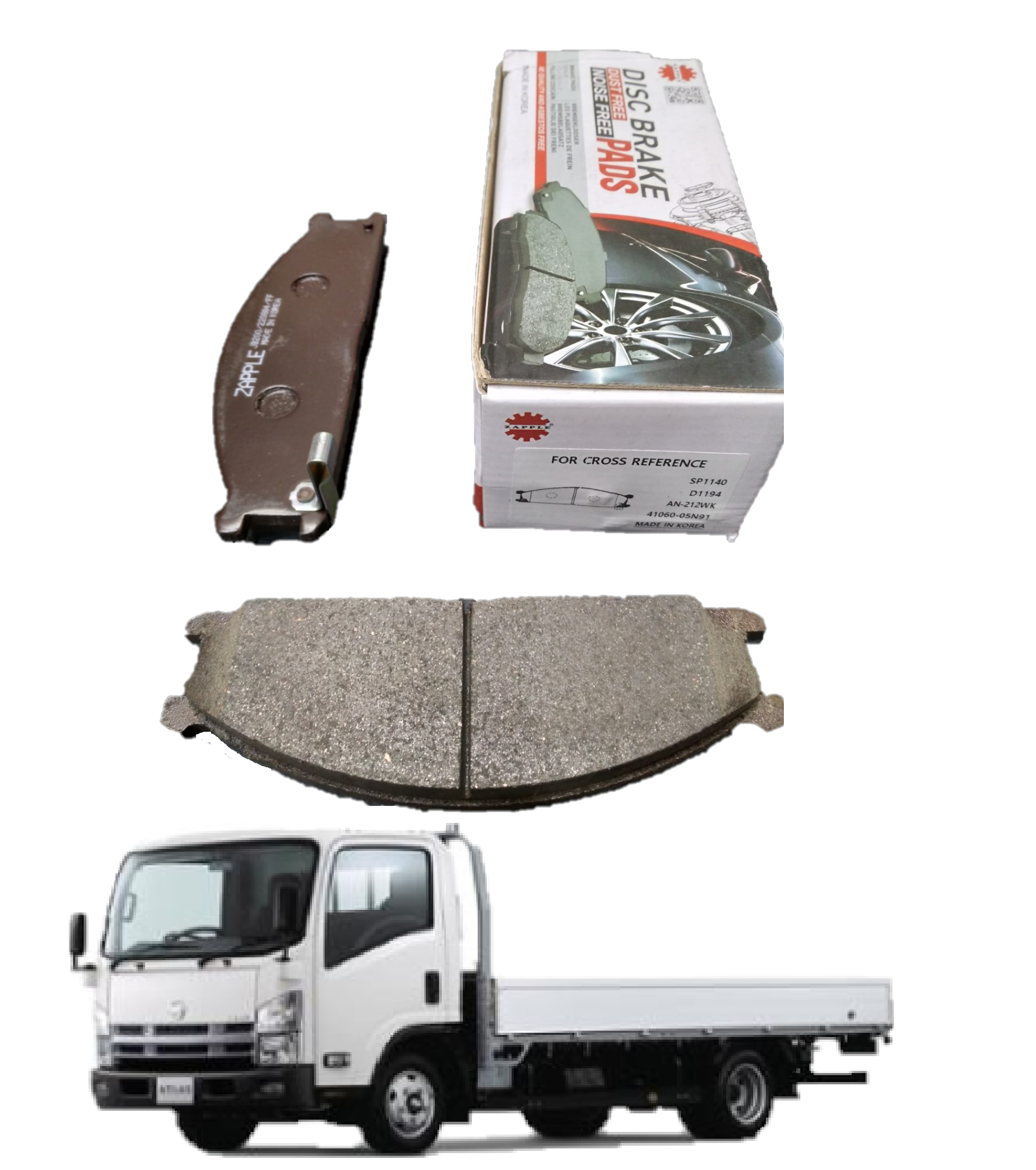 Zapple Disc Brake Pad SP1140, D1194, AN-212WK, 41060-05N91