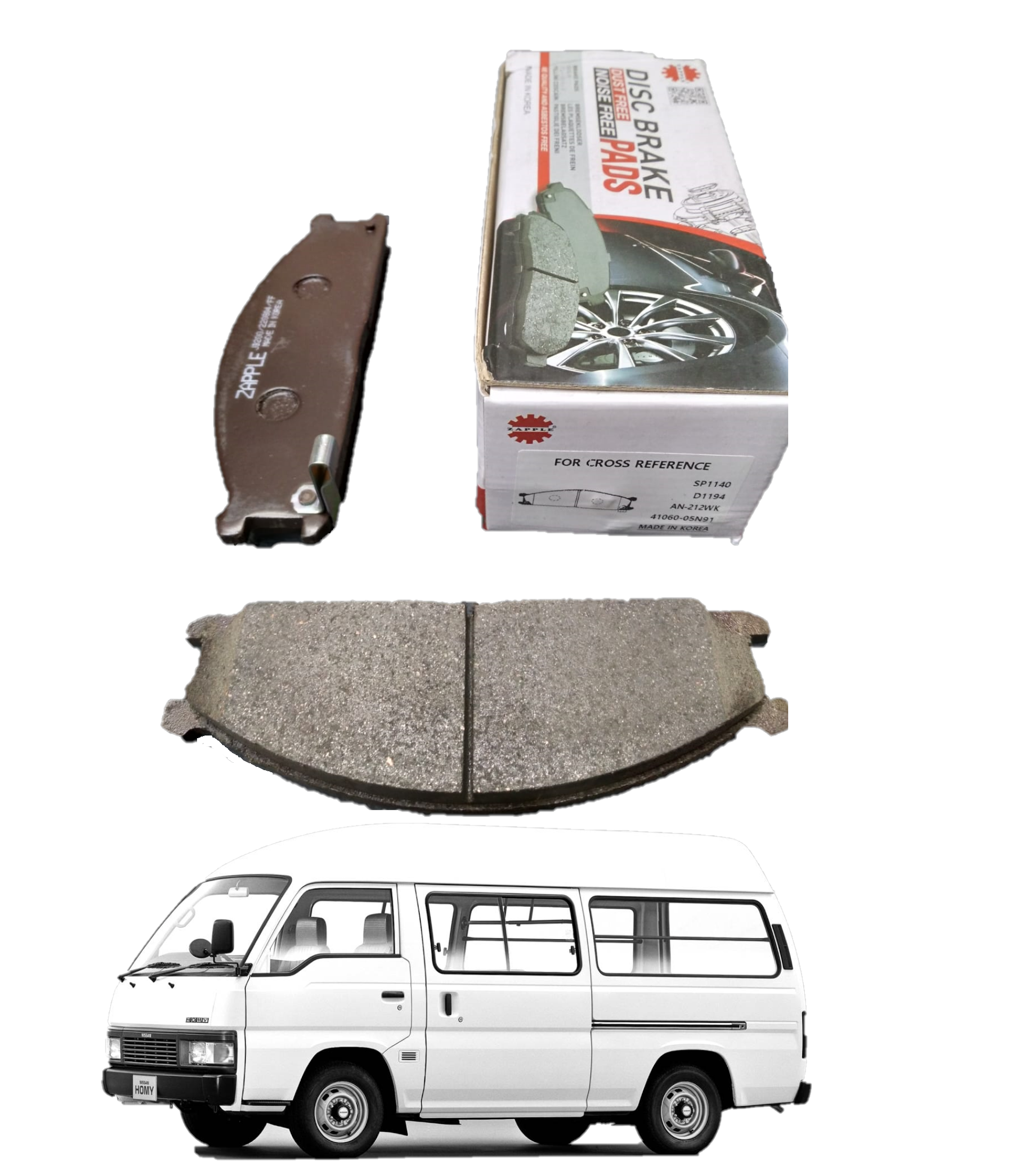 Zapple Disc Brake Pad SP1140, D1194, AN-212WK, 41060-05N91