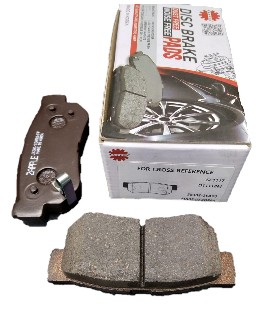 Zapple Disc Brake Pad SP1117, D11118M, 58302-2EA00