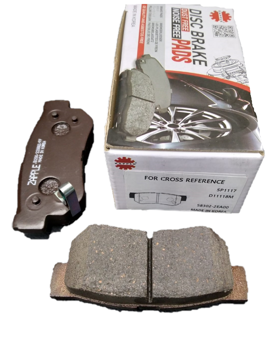 Zapple Disc Brake Pad SP1117, D11118M, 58302-2EA00
