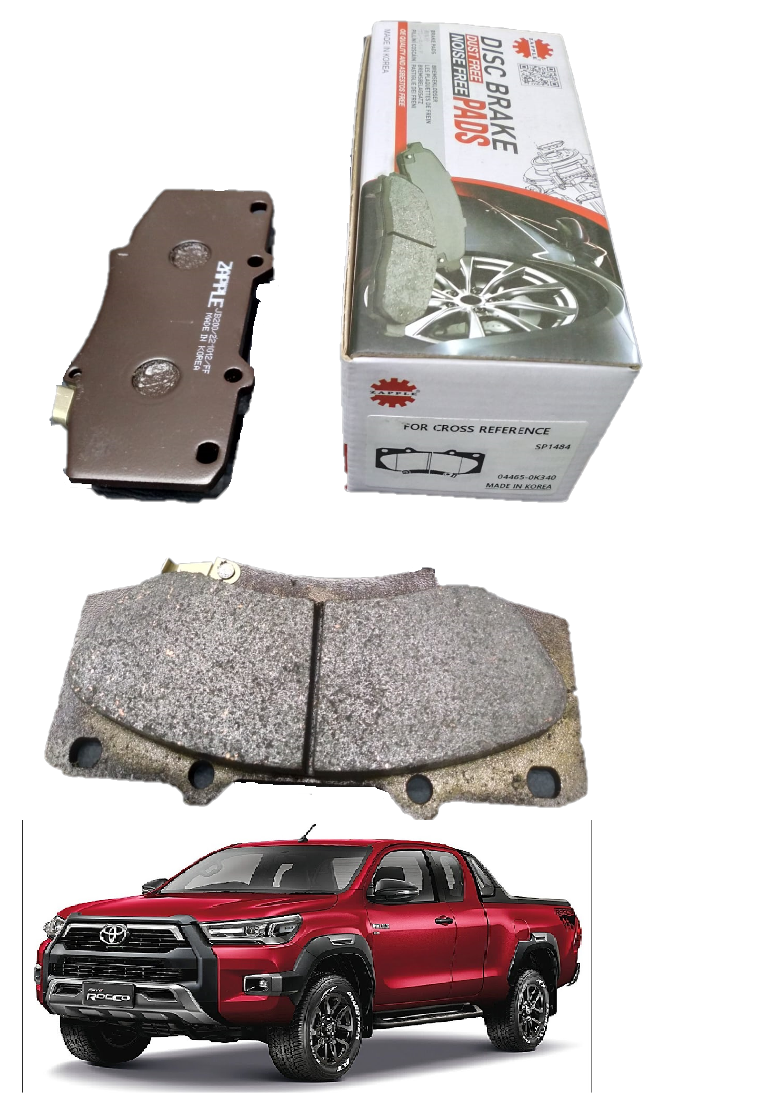 Zapple Disc Brake Pad SP1484, 04465-0K340