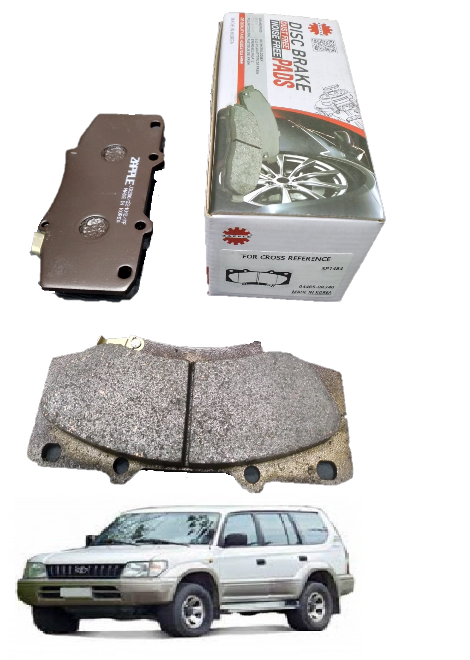 Zapple Disc Brake Pad SP1484, 04465-0K340