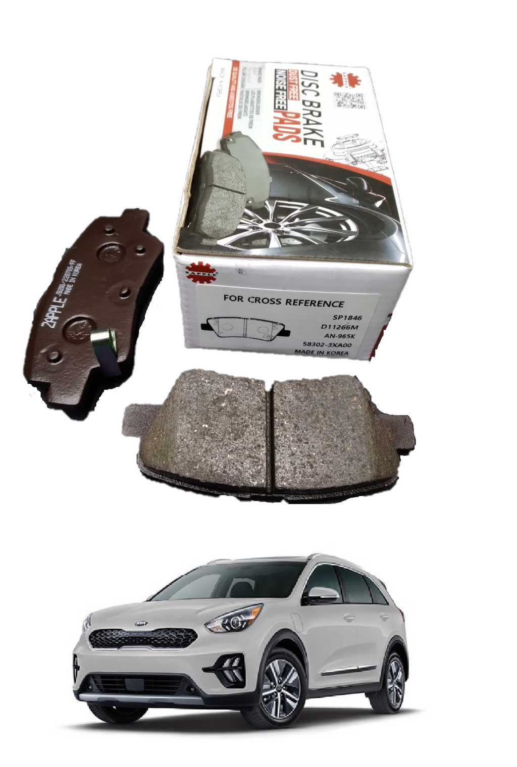 Zapple Disc Brake Pad SP1846, D11266M, AN-965K, 58302-3XA00