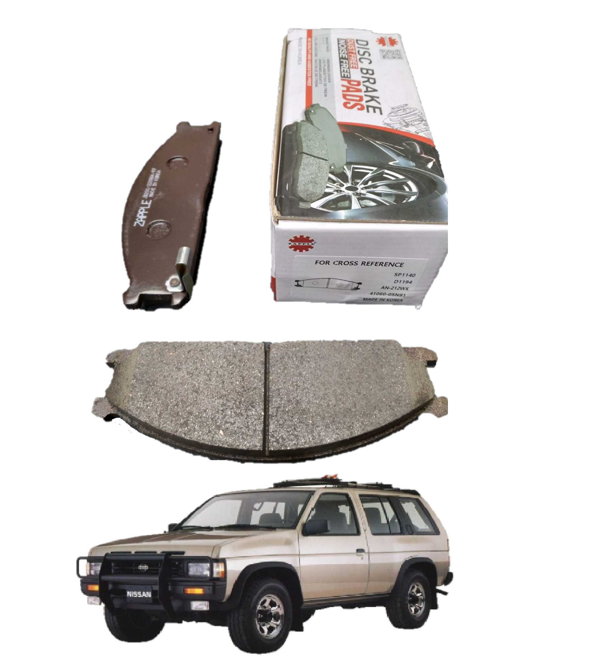 Zapple Disc Brake Pad SP1140, D1194, AN-212WK, 41060-05N91