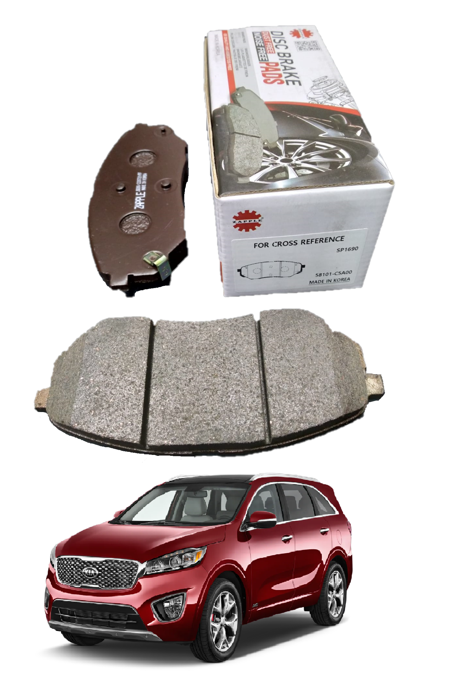 Zapple Disc Brake Pad SP1690, 58101-C5A00