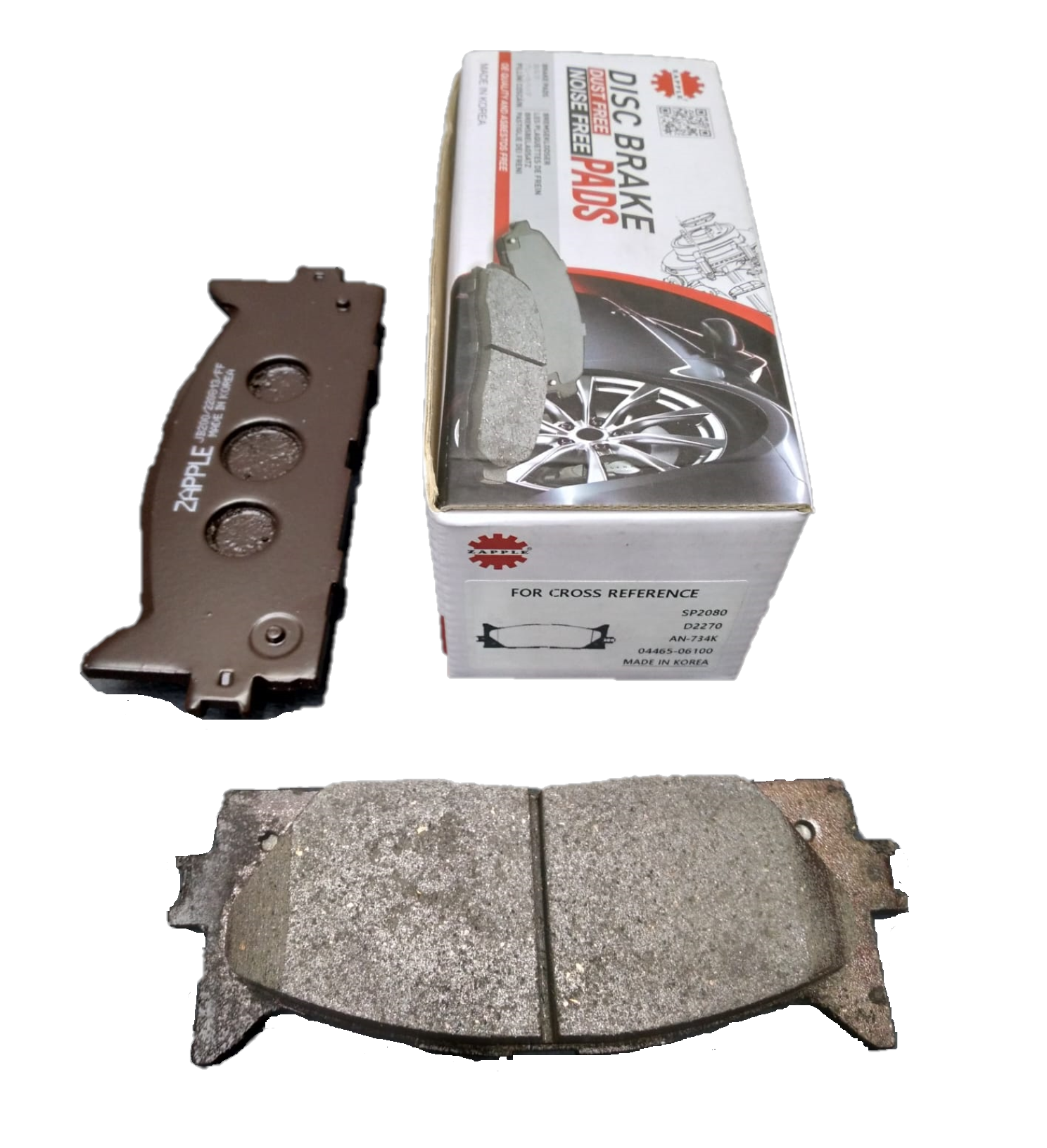 Zapple Disc Brake Pad SP2080, D2270, AN-734K, 04465-06100
