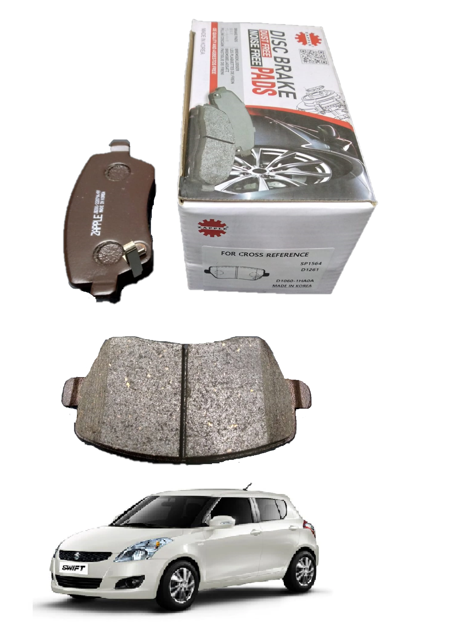 Zapple Disc Brake Pad SP1564, D1261, D1060-1HA0A