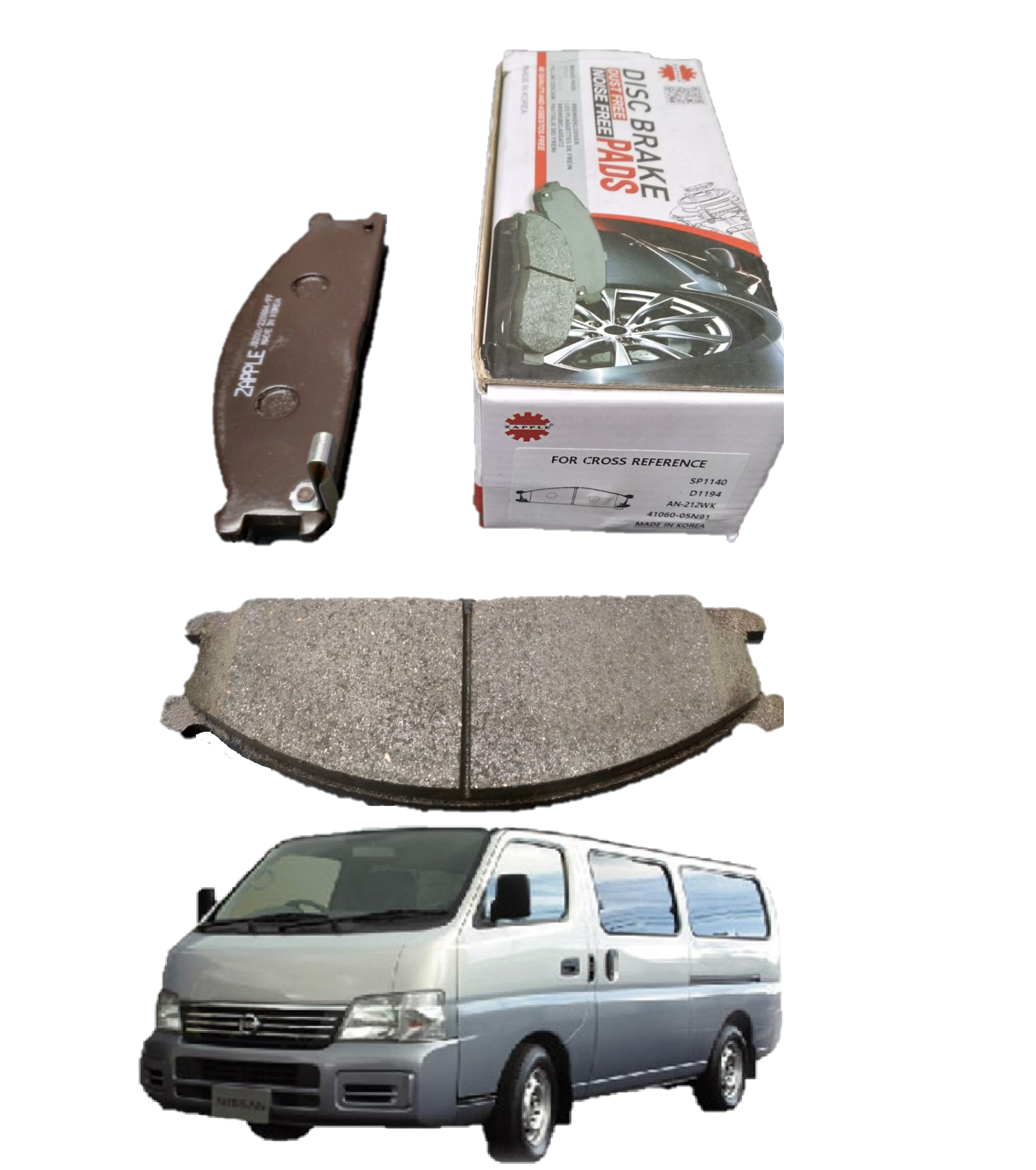 Zapple Disc Brake Pad SP1140, D1194, AN-212WK, 41060-05N91