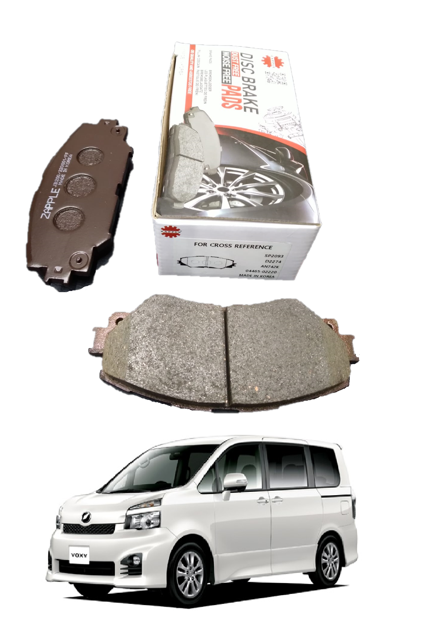 Zapple Disc Brake Pad SP2093, D2274, AN742K, 04465-02220