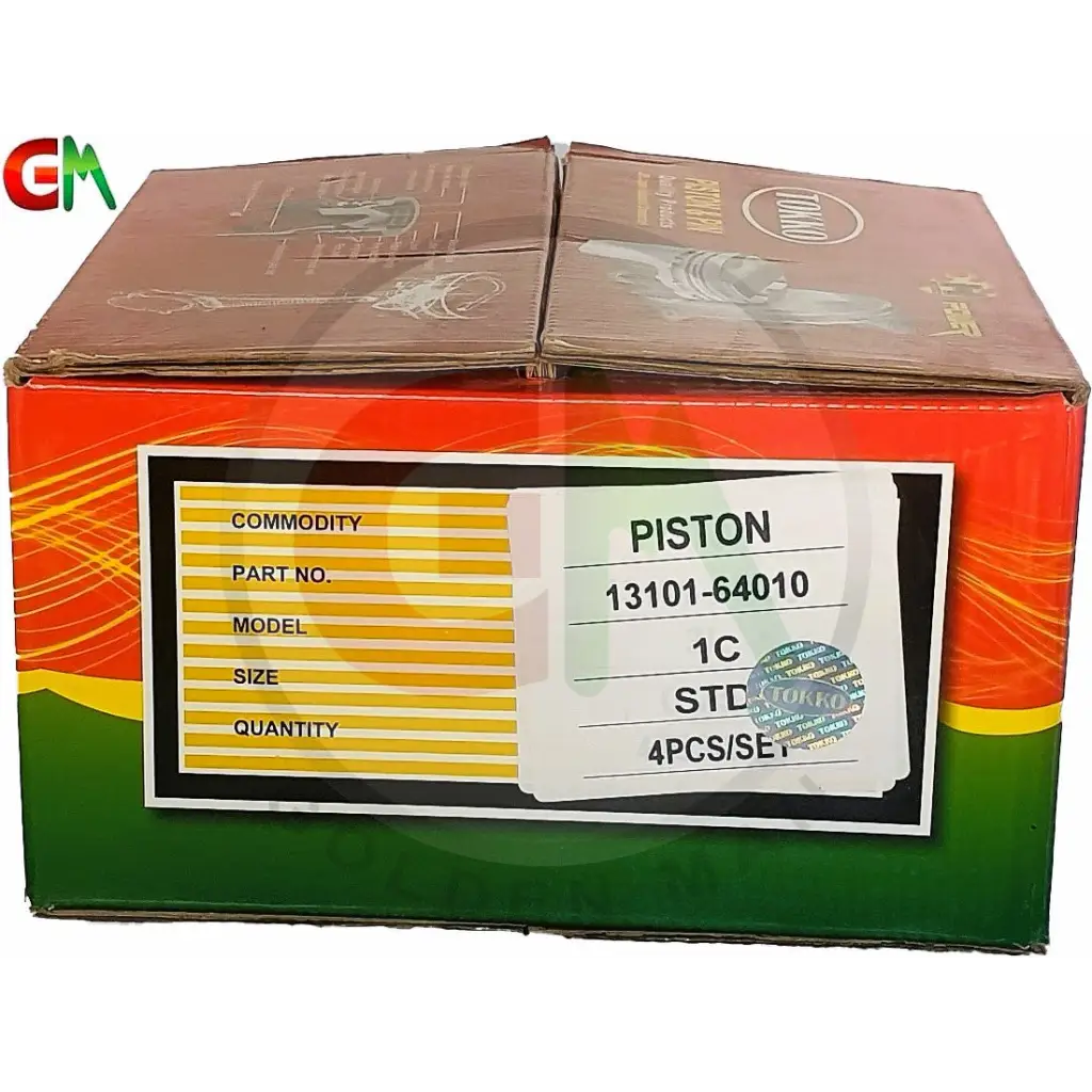Tokko Car Piston - 13101-64010 1C STD - Car Piston