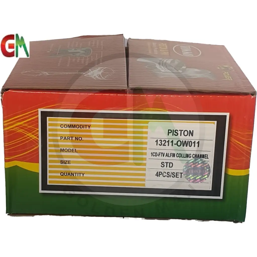 Tokko Car Piston - 13211-OW011 1CD-FTV ALFIN COLLING CHANNEL