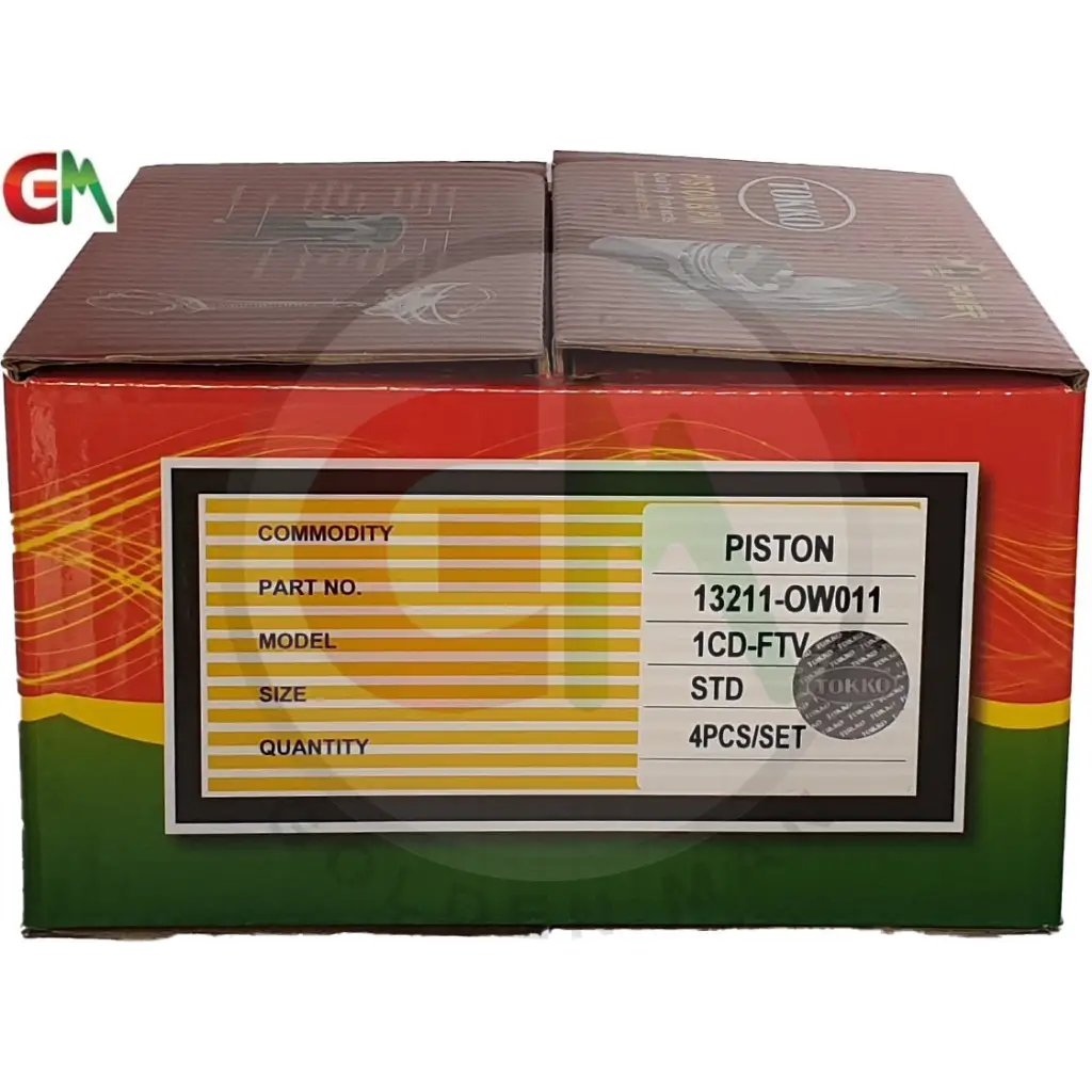 Tokko Car Piston - 13211-OW011 1CD-FTV STD - Car Piston