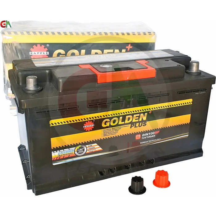 Zapple Golden Plus Car Battery - DIN100MF 12V100AH - Car