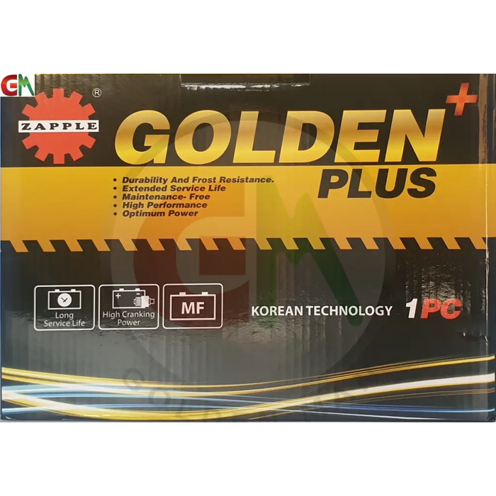 Zapple Golden Plus Car Battery - DIN45MF 12V45AH - Car