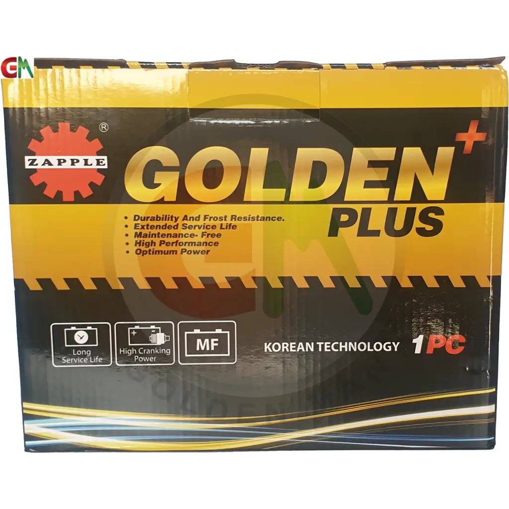 Zapple Golden Plus Car Battery - DIN45MF 12V45AH - Car