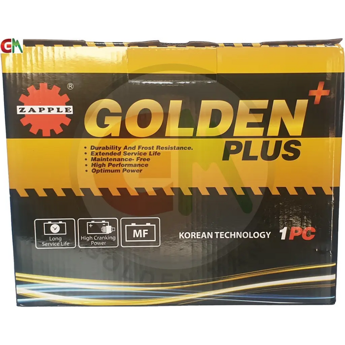 Zapple Golden Plus Car Battery - DIN45MF 12V45AH - Car