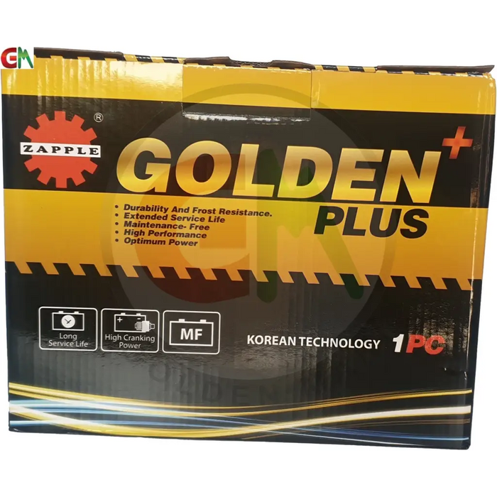 Zapple Golden Plus Car Battery - DIN45MF 12V45AH - Car