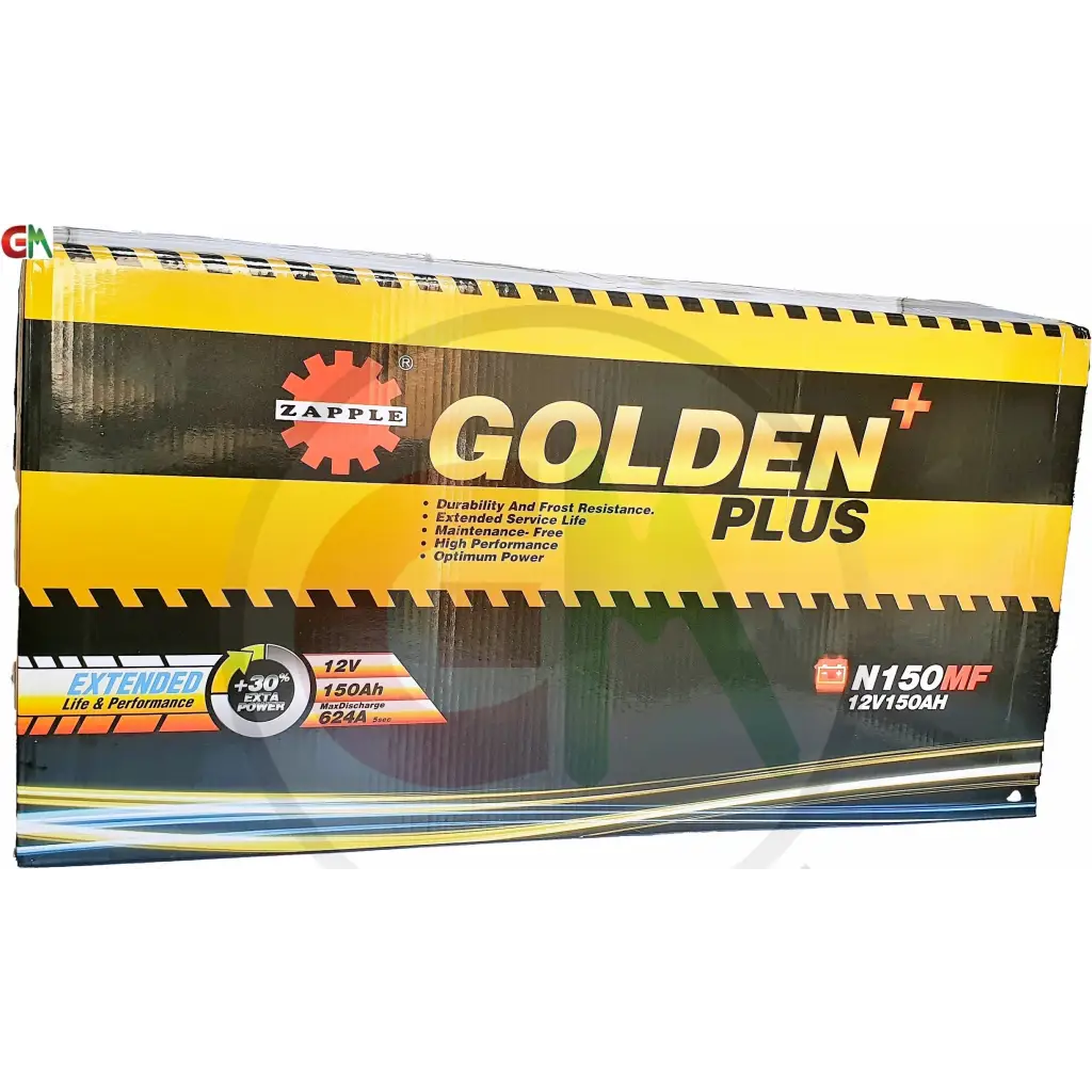 Zapple Golden Plus Car Battery - N150MF 12V150AH - Car