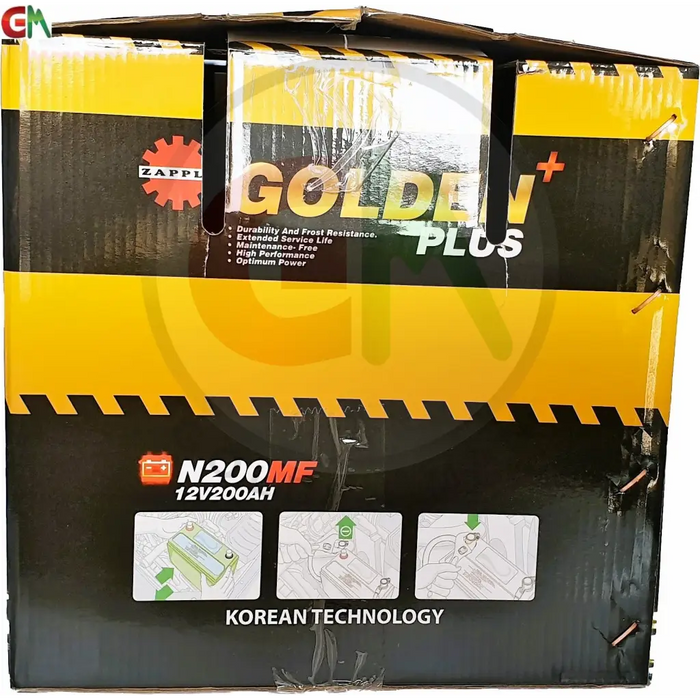 Zapple Golden Plus Car Battery - N200MF 12V200AH - Car