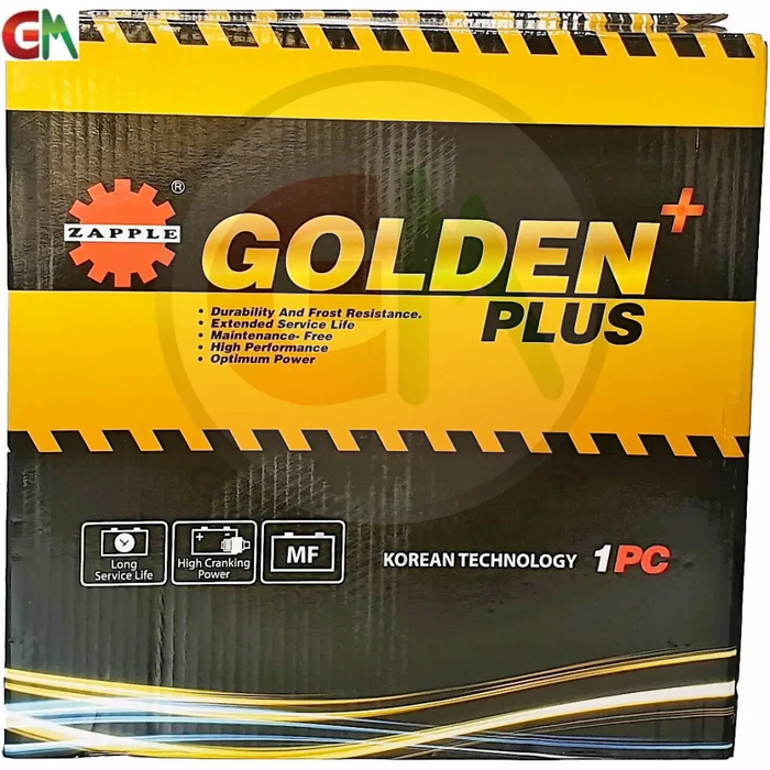 Zapple Golden Plus Car Battery - N45MF 12V45AH - Car Battery