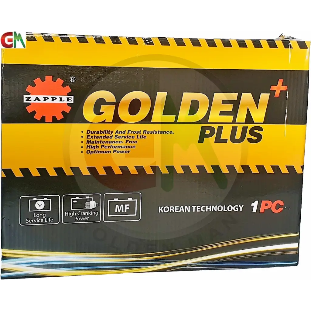 Zapple Golden Plus Car Battery - N75MF 12V75AH - Car Battery