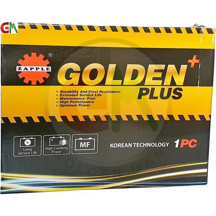 Zapple Golden Plus Car Battery - N75MF 12V75AH - Car Battery