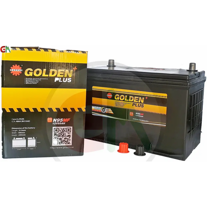 Zapple Golden Plus Car Battery - N95MF 12V95AH - Car Battery