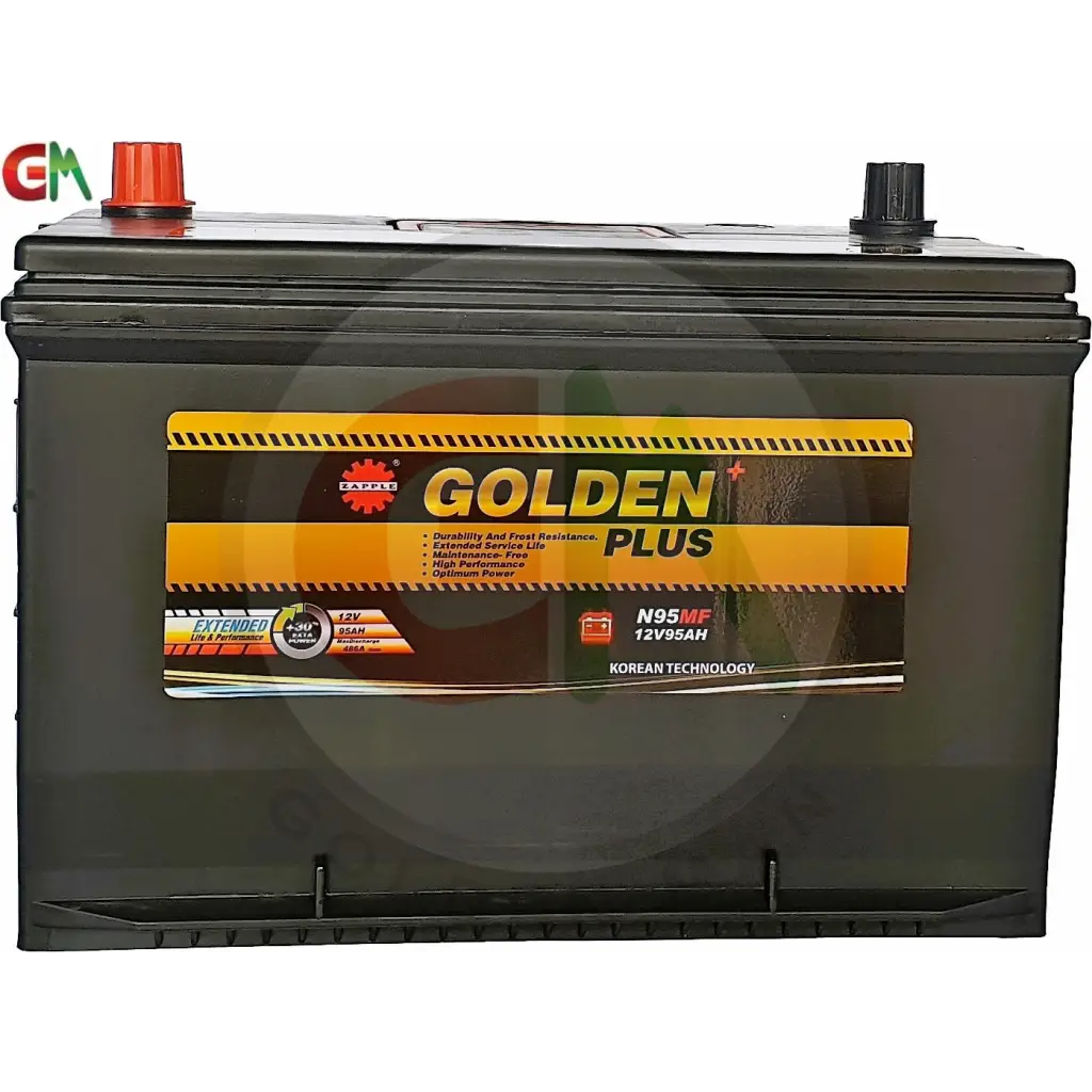 Zapple Golden Plus Car Battery - N95MF 12V95AH - Car Battery