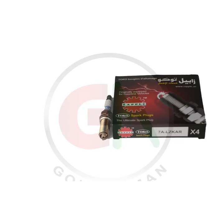 Zapple Toko Spark Plugs - 7A-LZKAR - Spark Plugs